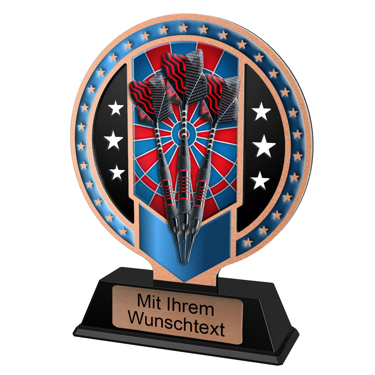 Produktbild von Metalltrophäe E-Dart 3er Serie SAM05