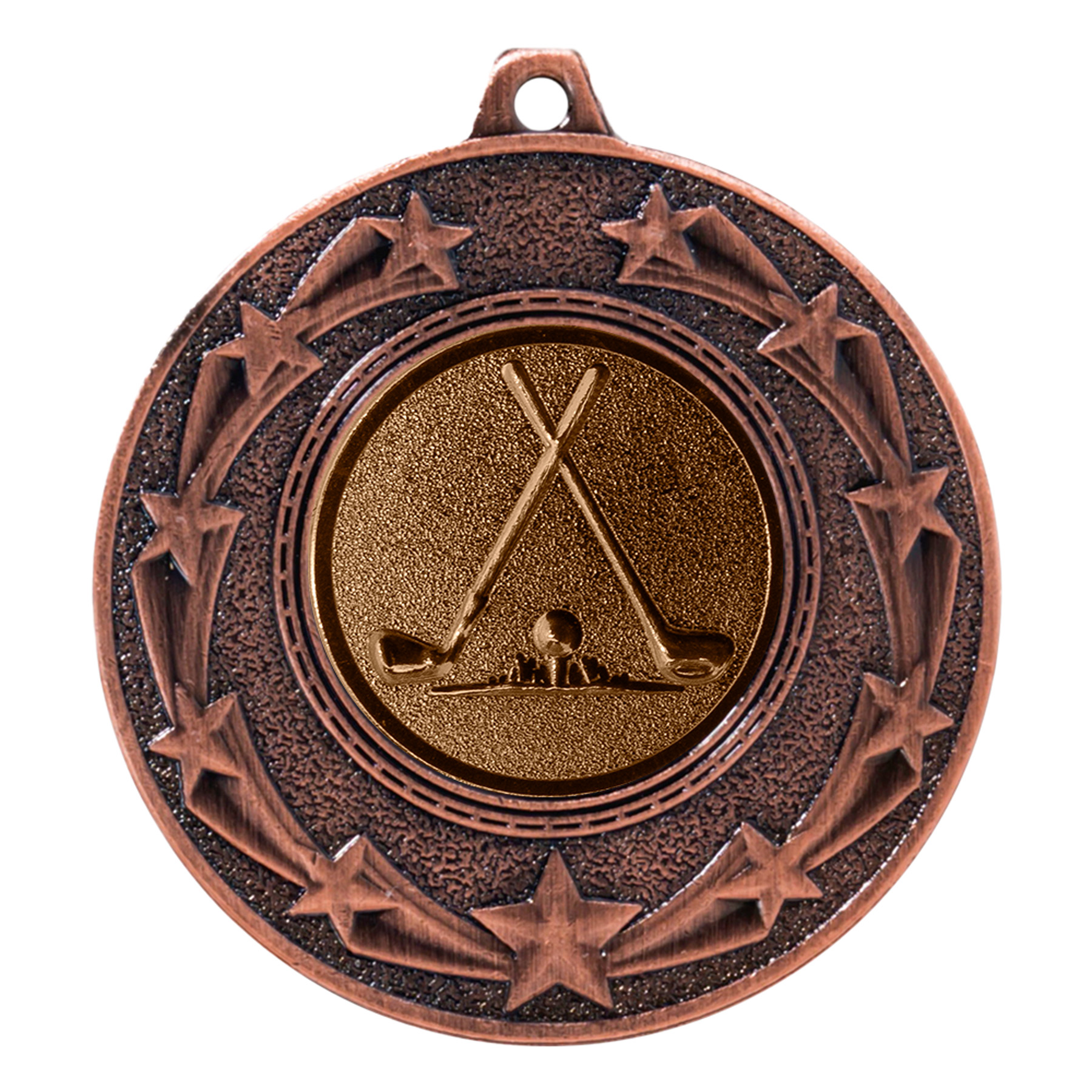 Produktbild von Golf-Medaille "Ginster" Ø 50 mm inkl. Kordel