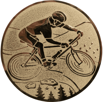 Emblem 25mm Mountainbike, gold