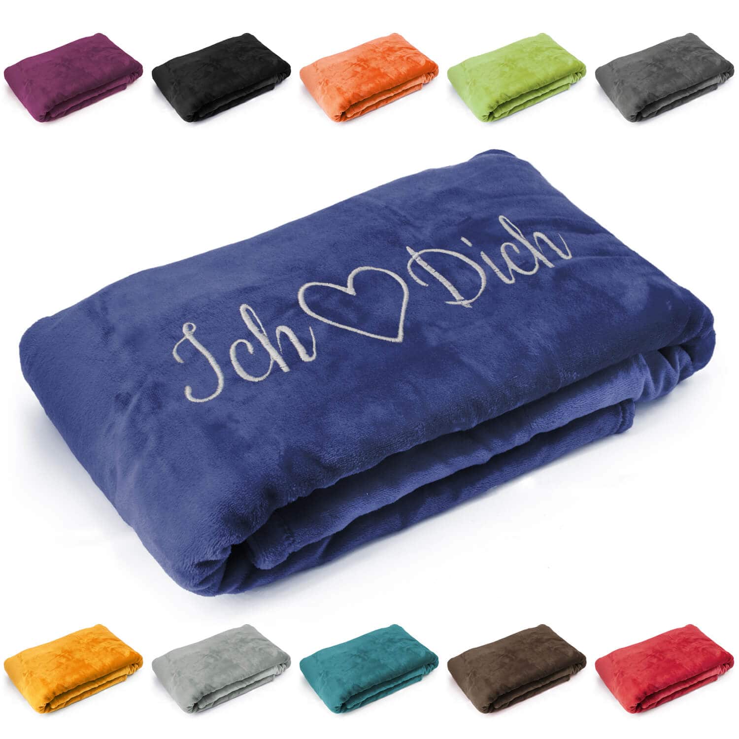 Produktbild 18 von Kuscheldecke "Ich liebe Dich" in verschiedenen Farben für Valentinstag