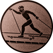 Emblem 25mm Skiroller, bronze