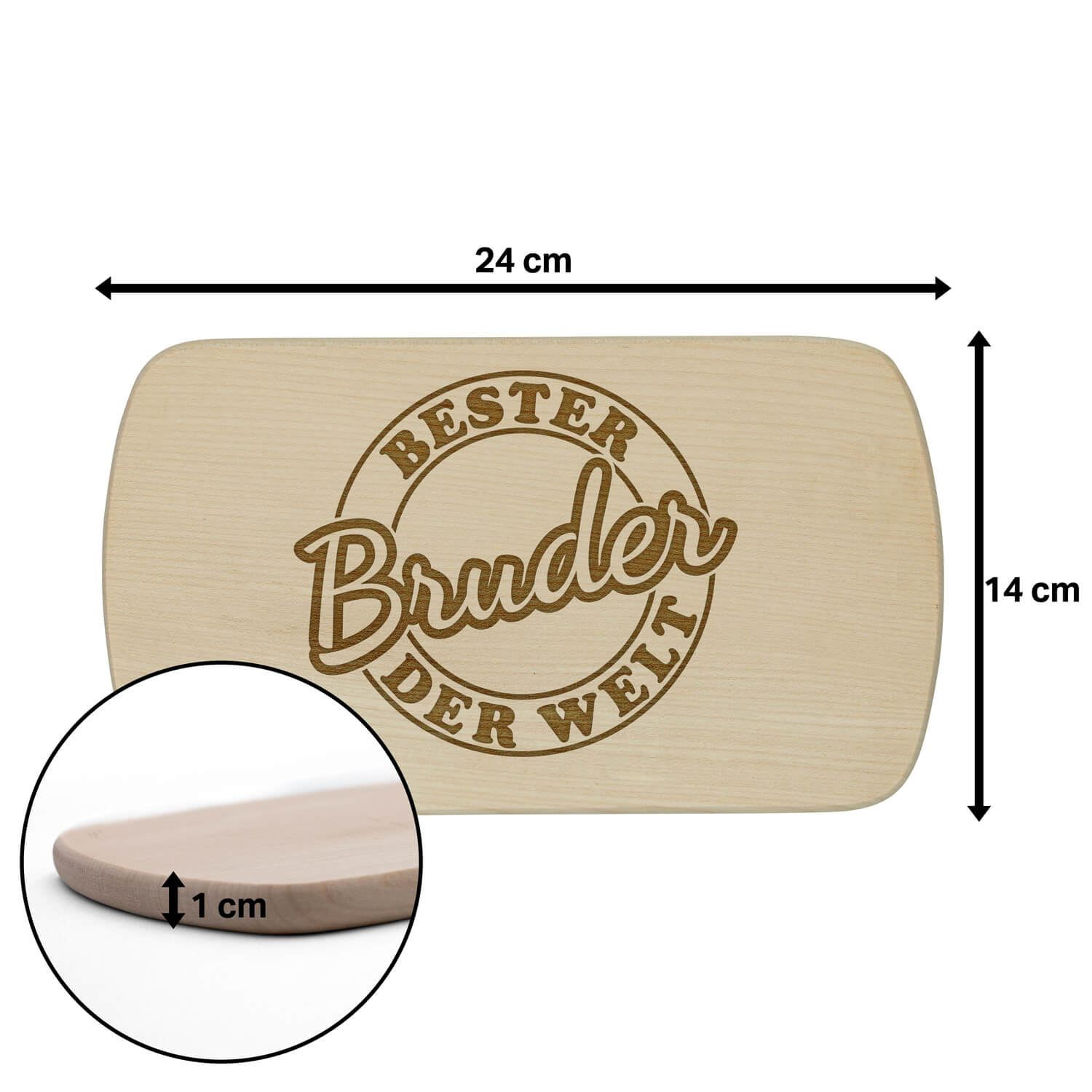 Produktbild 9 von Frühstücksbrettchen "Bester Bruder" mit verschiedenen Motiven