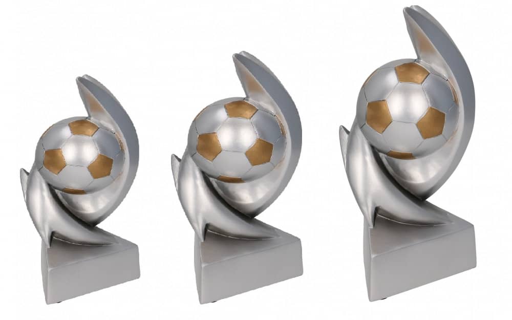 Produktbild 2 von SALE: Fußballpokale 3er Serie TRY-RP110 silber gold
