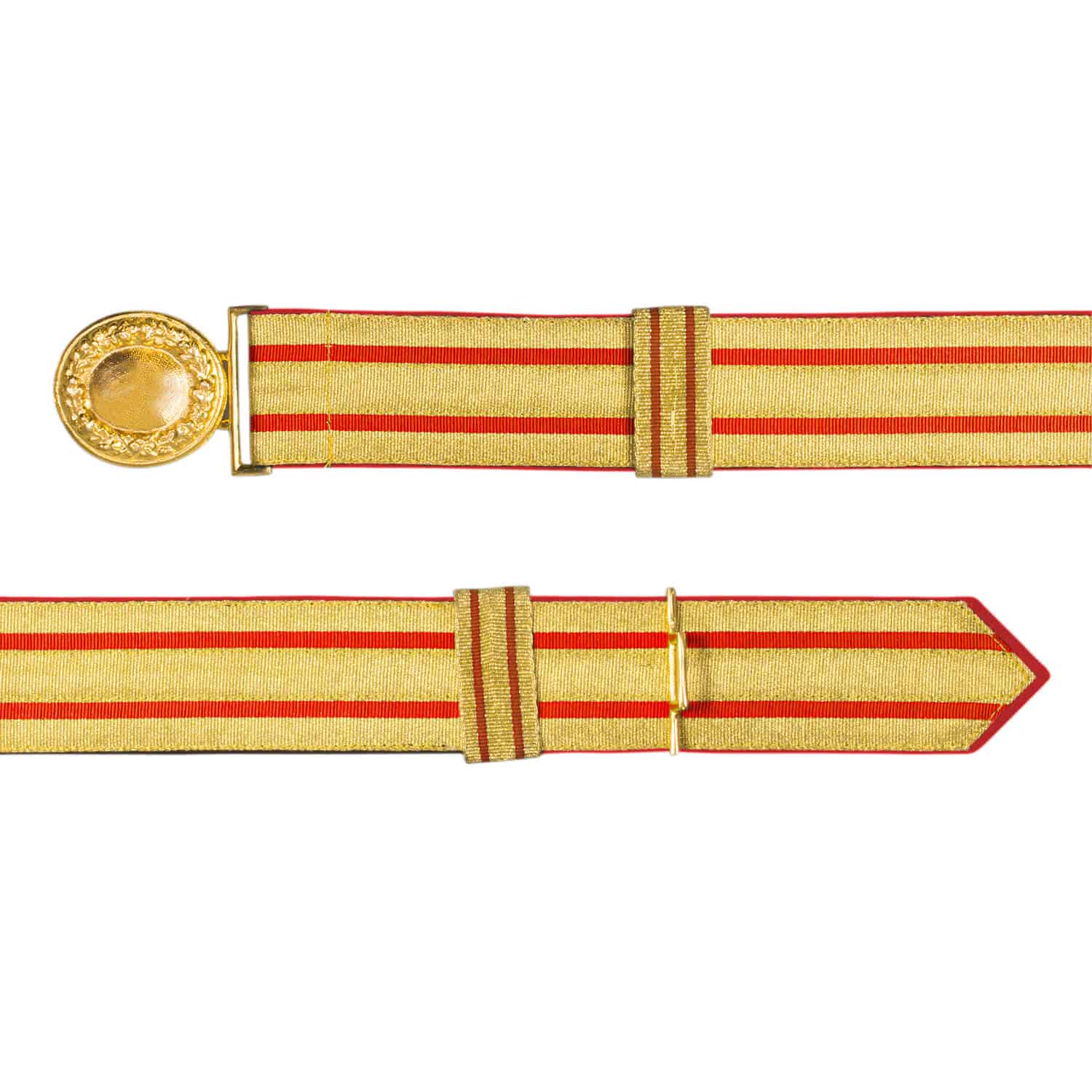 Produktbild 2 von Feldbinde gold mit roten Streifen (rot National)