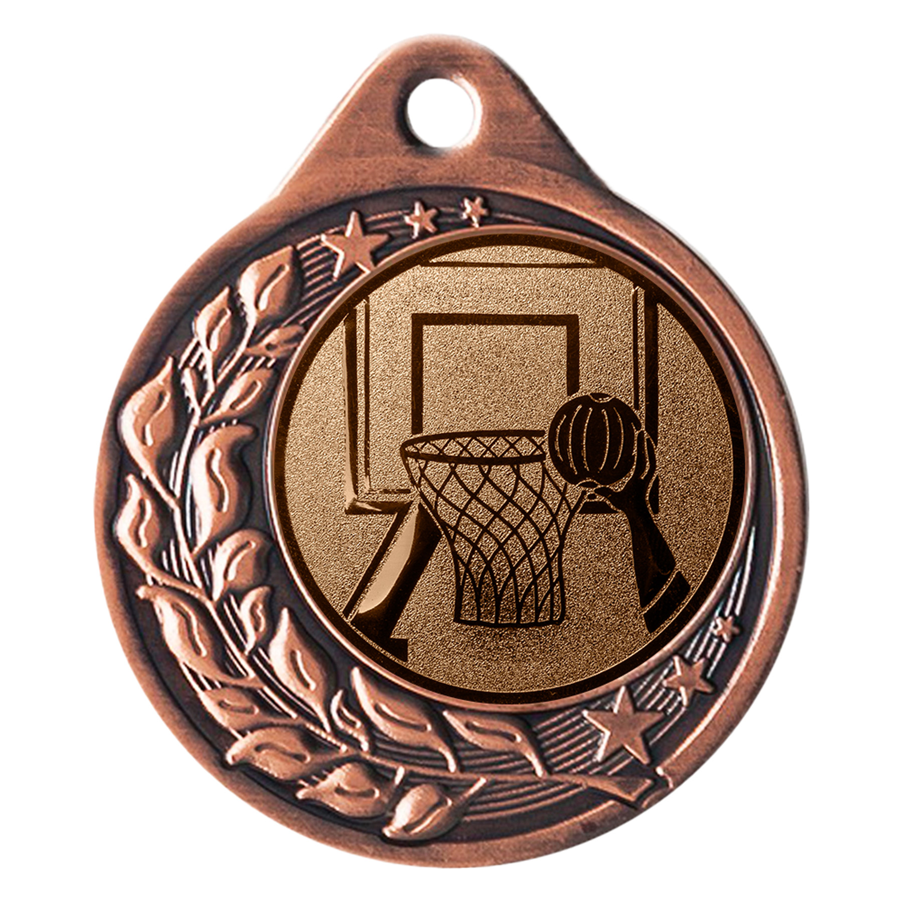 Produktbild von Basketball-Medaille "Anemonen" Ø 40 mm inkl. Kordel