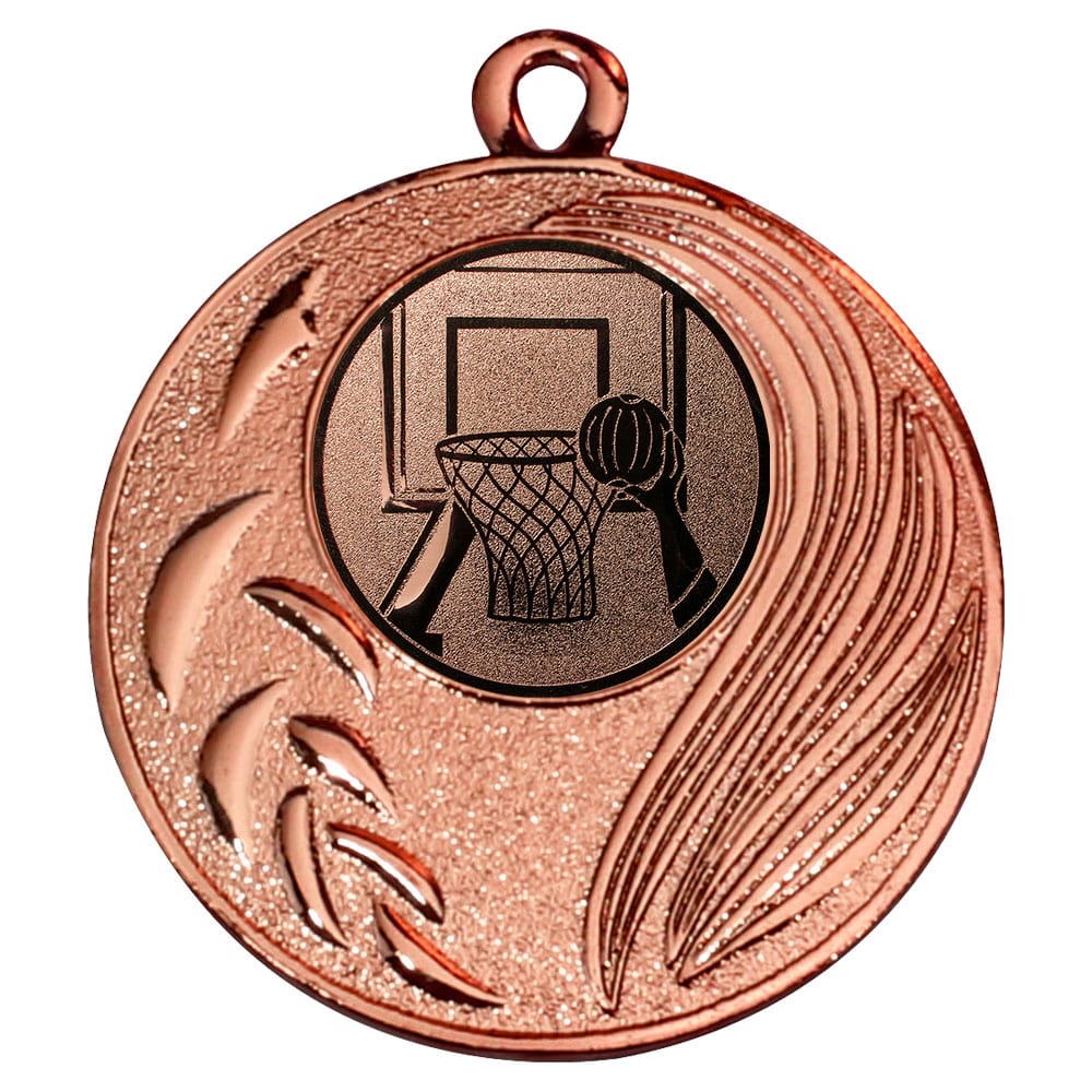 Produktbild von Basketball-Medaille "Freesien" Ø 50 mm inkl. Kordel
