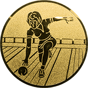 Emblem 25mm Bowlerin, gold