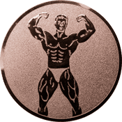 Emblem 25mm Bodybuilding männl., bronze