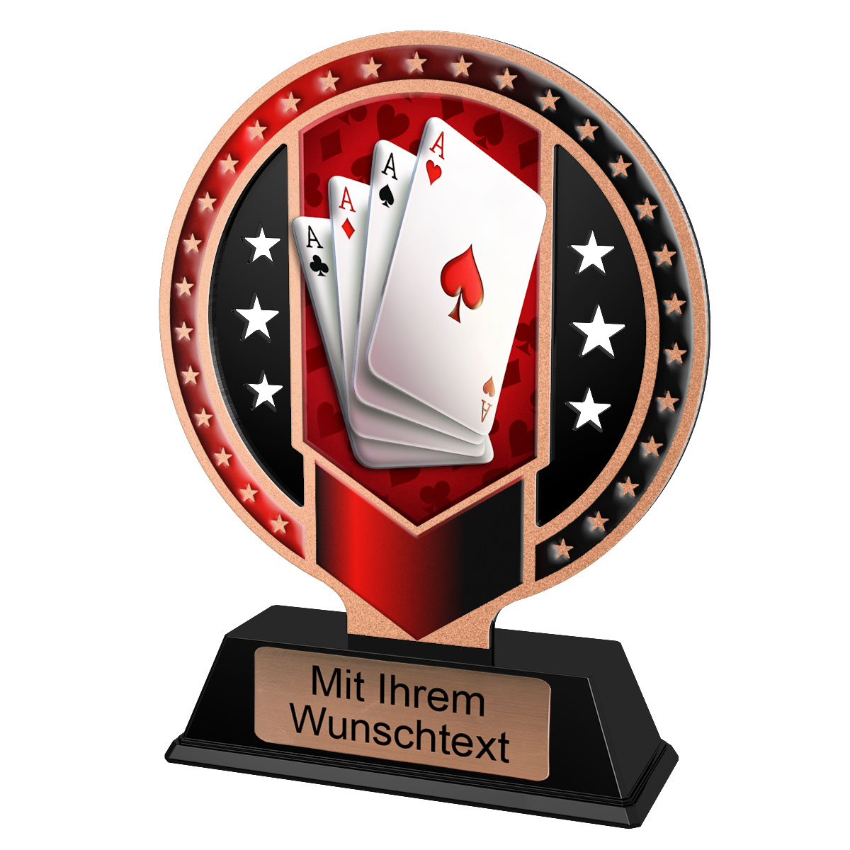 Produktbild von Metalltrophäe Poker 3er Serie SAM10
