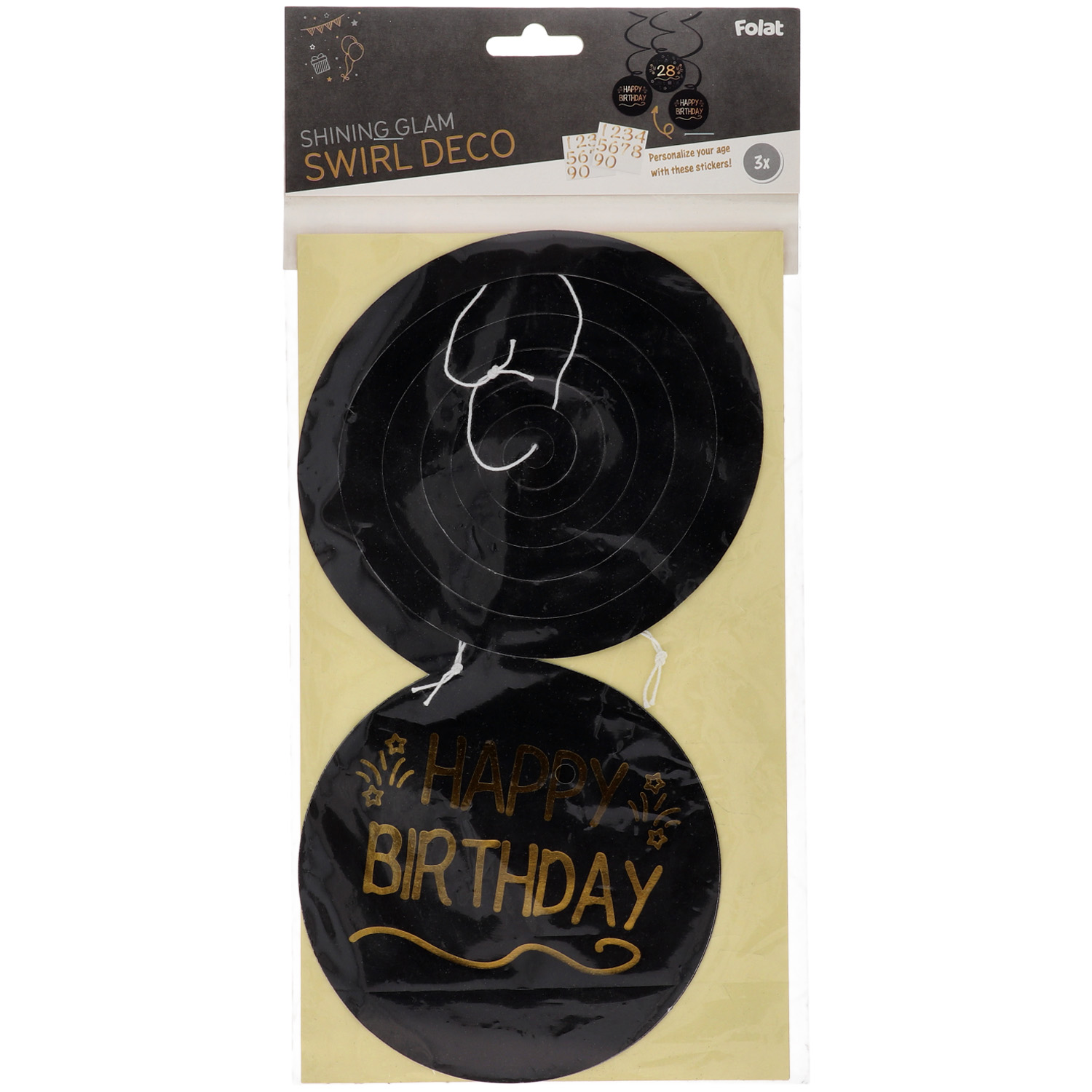 Produktbild 4 von Hängedekoration – Happy Birthday – individuell mit Zahlenaufkleber