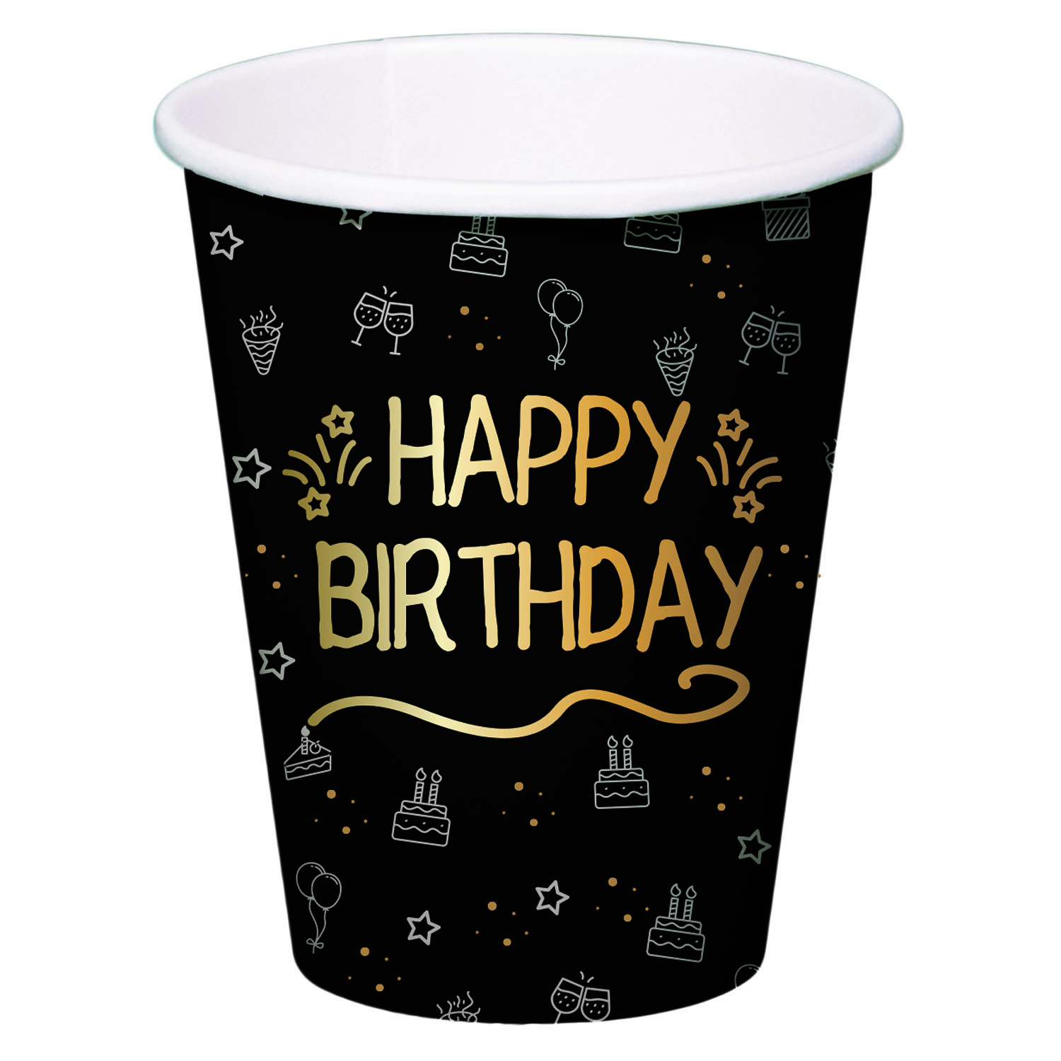 Produktbild von Pappbecher – Happy Birthday - 250 ml