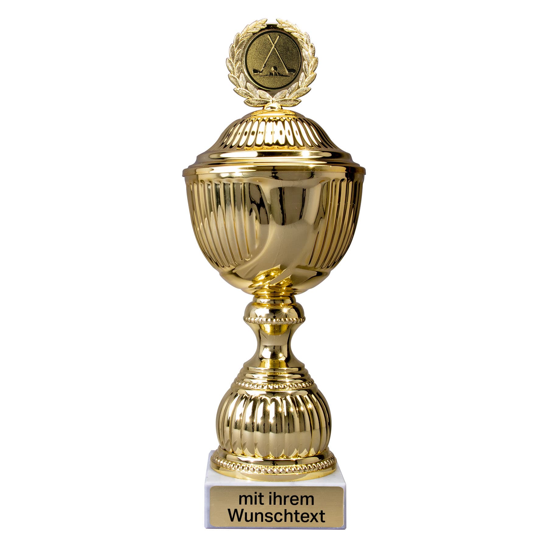 Produktbild von Golfpokale 12er Serie 59220 gold mit Deckel