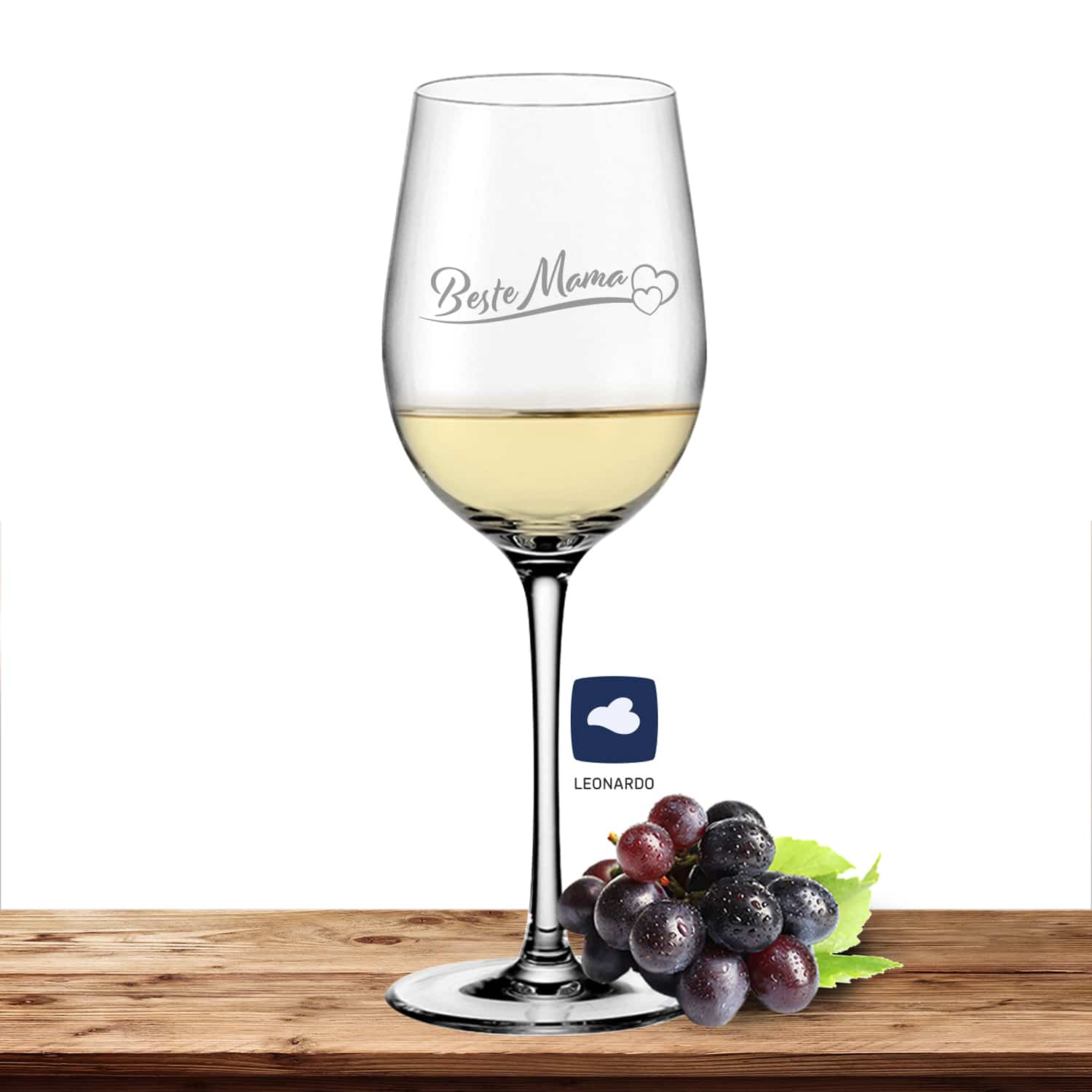 Hauptproduktbild von Leonardo Weißweinglas 300ml Ciao+ "Beste Mama mit Herzen"