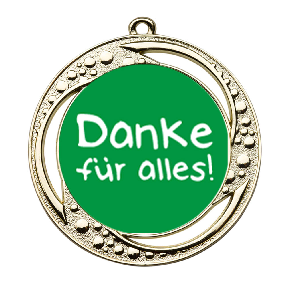 Produktbild von Danke Medaille "Tartaros" Ø 70 mm inkl. Aufkleber und Kordel