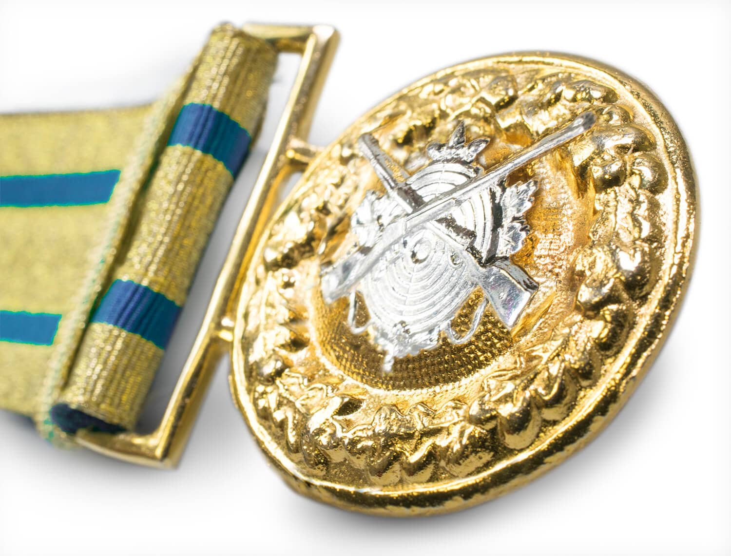 Produktbild 7 von Feldbinde gold mit blauen Streifen (blau National)