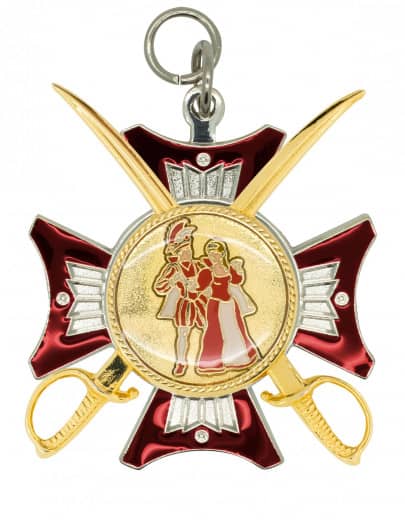 Produktbild von Karnevalsorden mit gekreuzten Säbeln