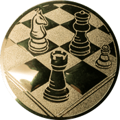 Emblem 25mm Schach, gold