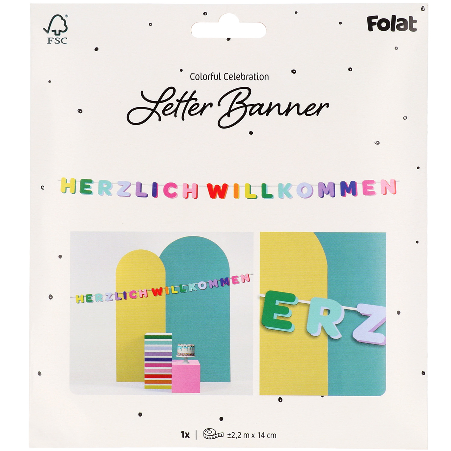 Produktbild 2 von Buchstabengirlande - "HERZLICH WILLKOMMEN" - 2,6 m
