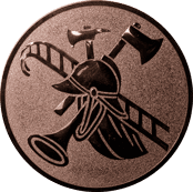 Emblem 25mm Feuerwehrhelm, bronze