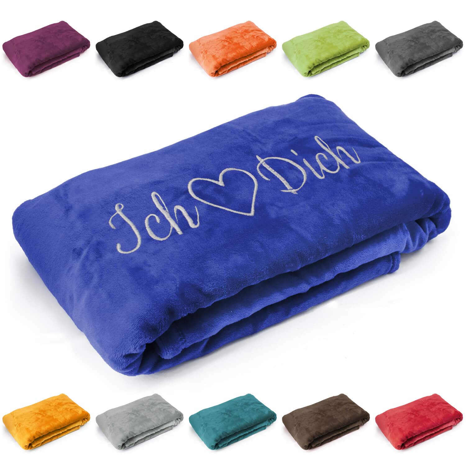 Produktbild 23 von Kuscheldecke "Ich liebe Dich" in verschiedenen Farben für Valentinstag
