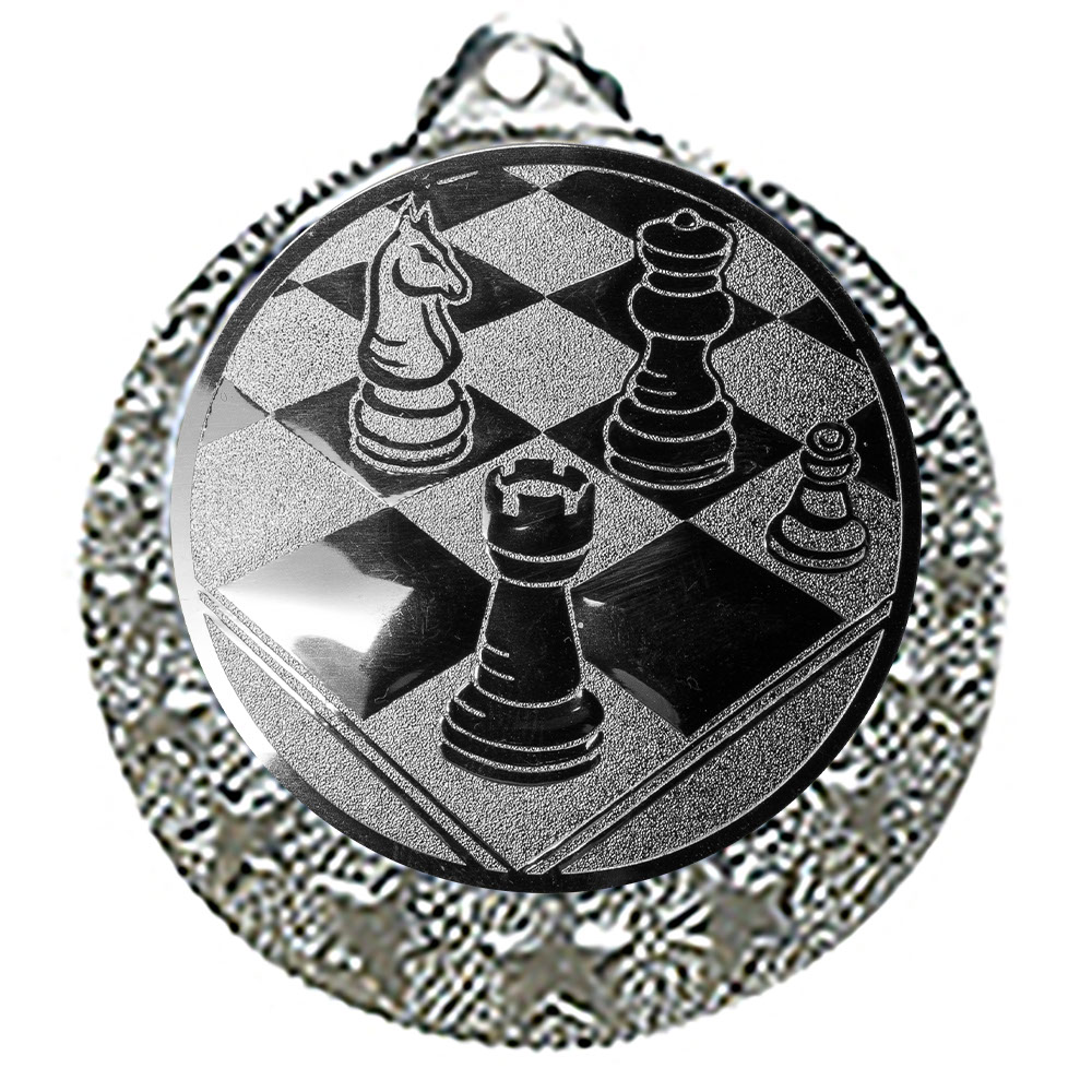 Produktbild von Schach Medaille "Brixia" Ø 32mm mit Wunschemblem und Band