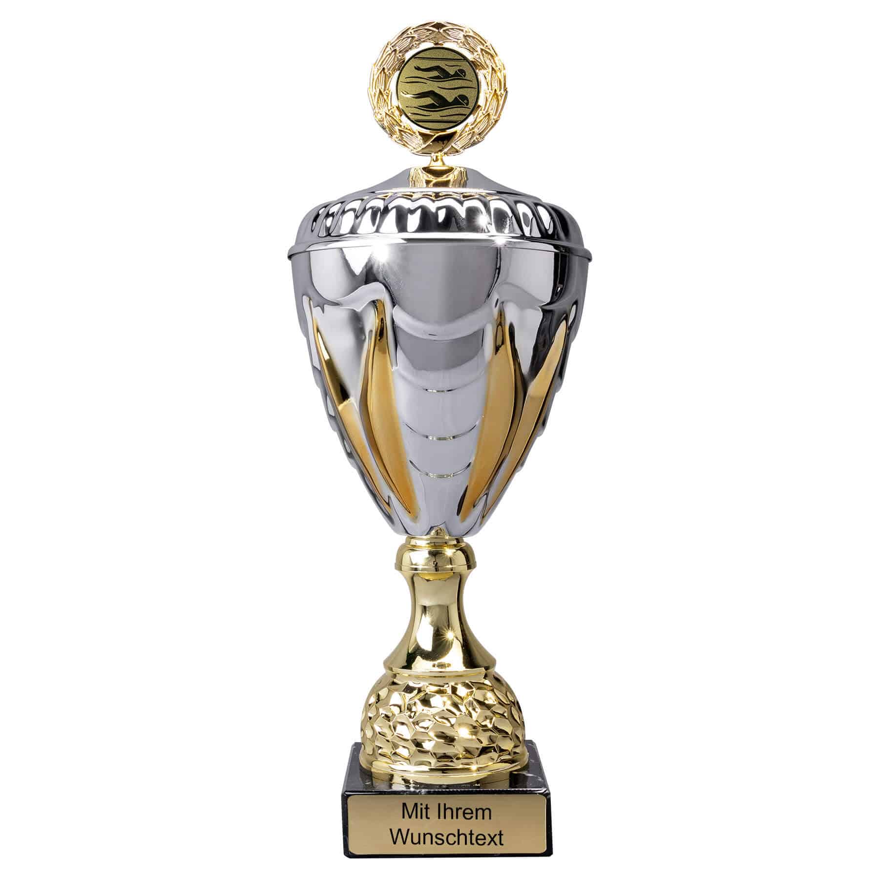Produktbild von Schwimm-Pokale 6er Serie 57910 gold-silber mit Deckel