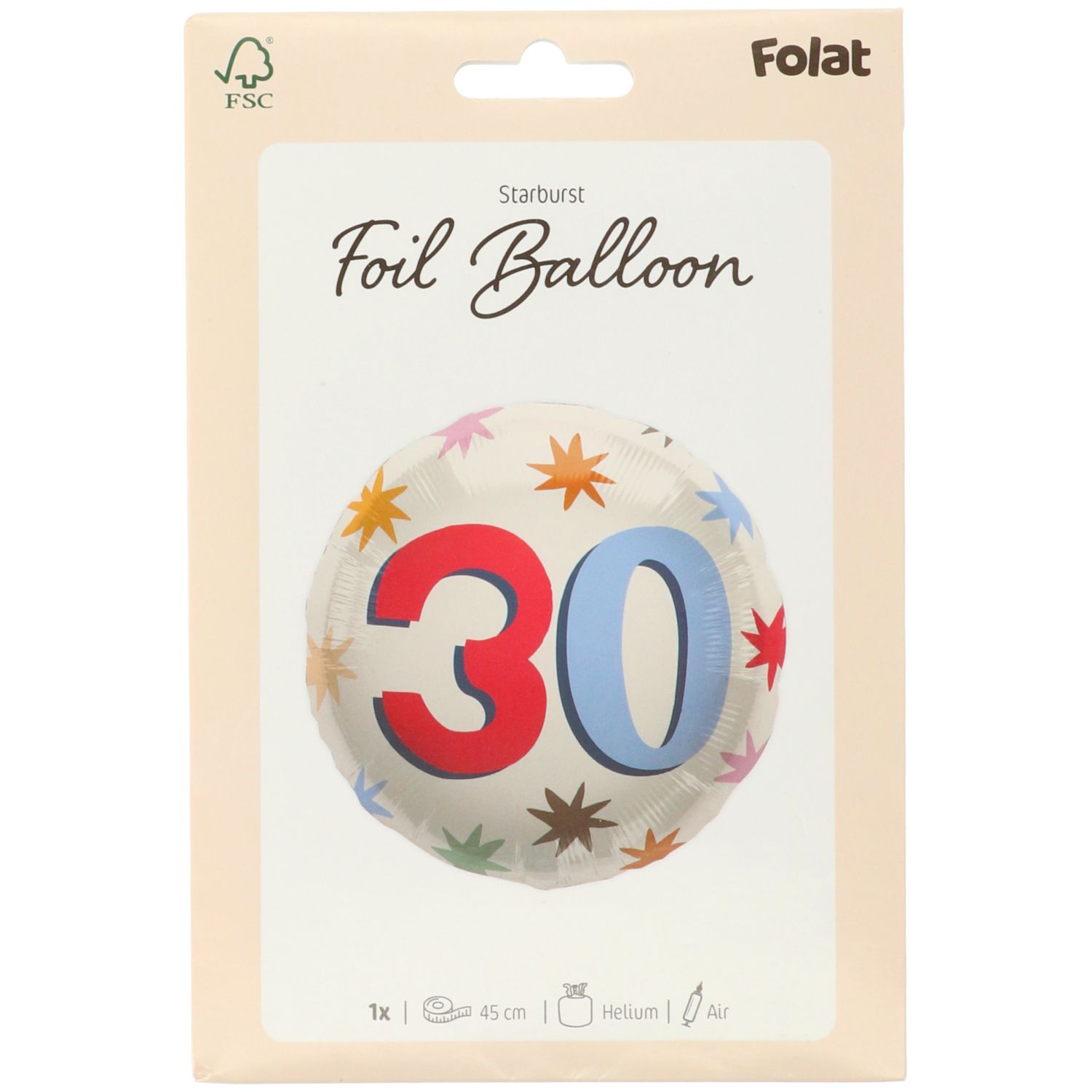 Produktbild 3 von Folienballon 30. Geburtstag - 45cm
