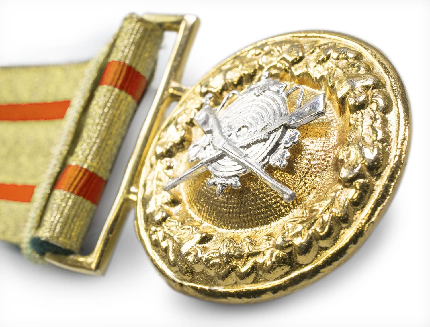 Produktbild 4 von Feldbinde gold mit roten Streifen (rot National)