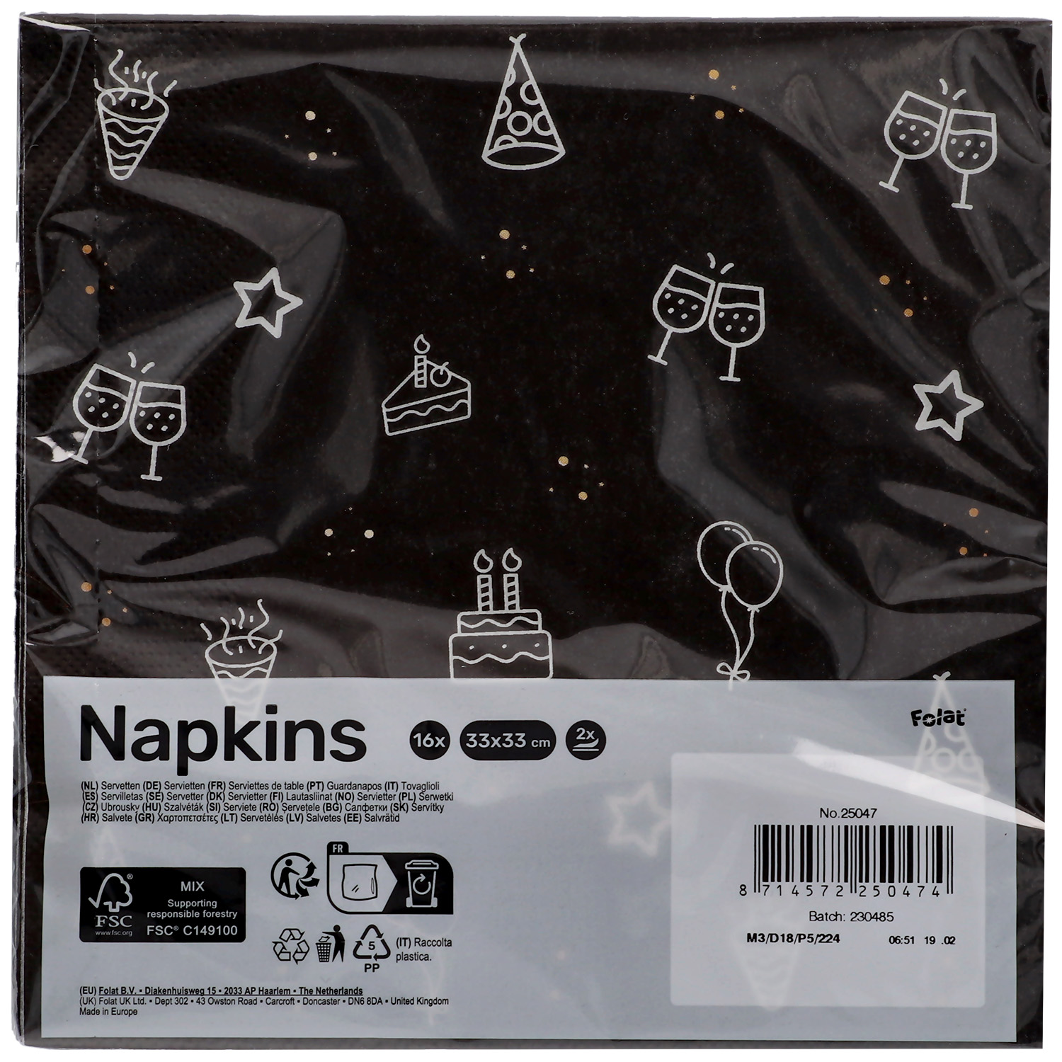 Produktbild 2 von Servietten – Happy Birthday - 33 x 33 cm