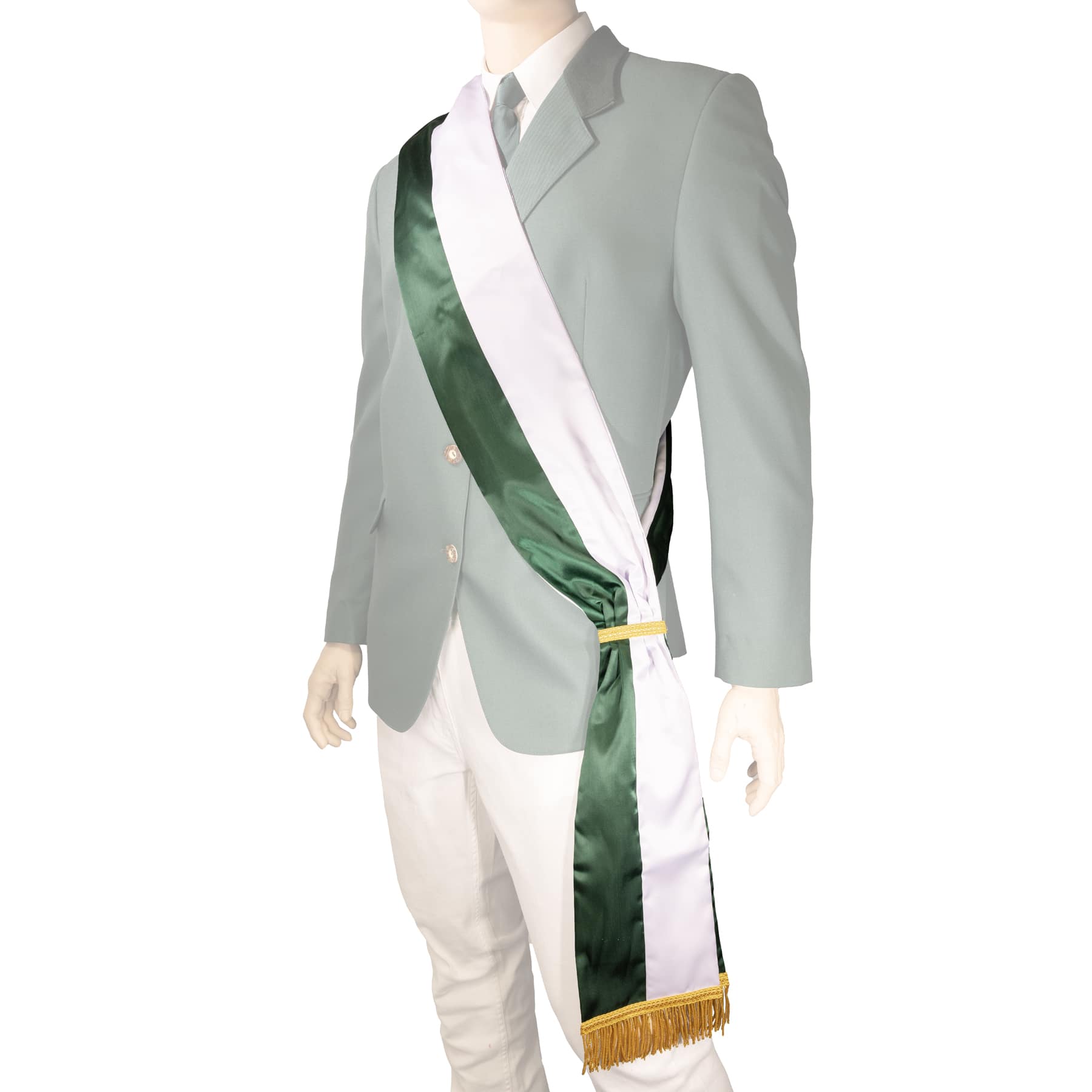 Schärpe grün/weiß