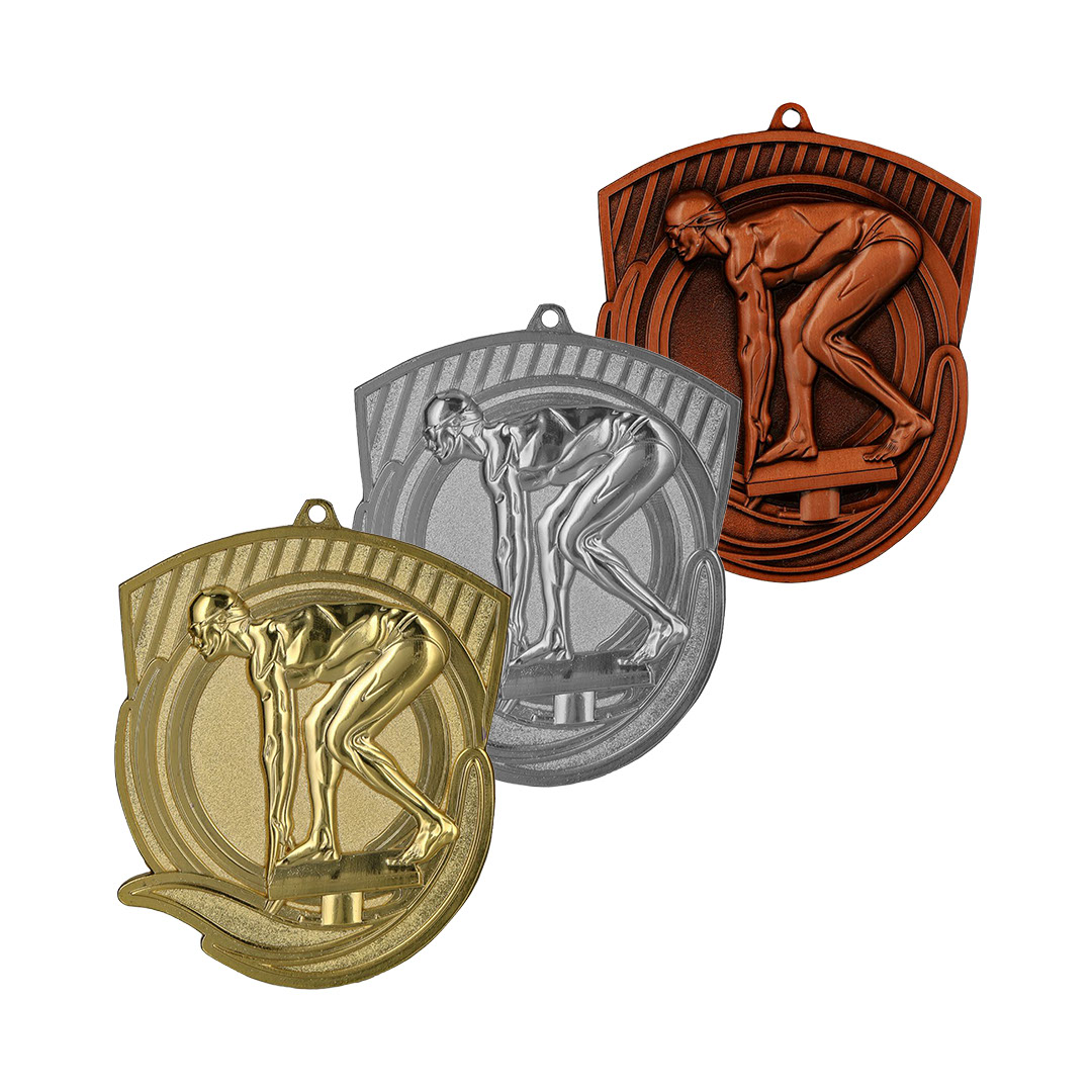 Produktbild von Schwimmmedaille "Schlacke" inkl. Kordel