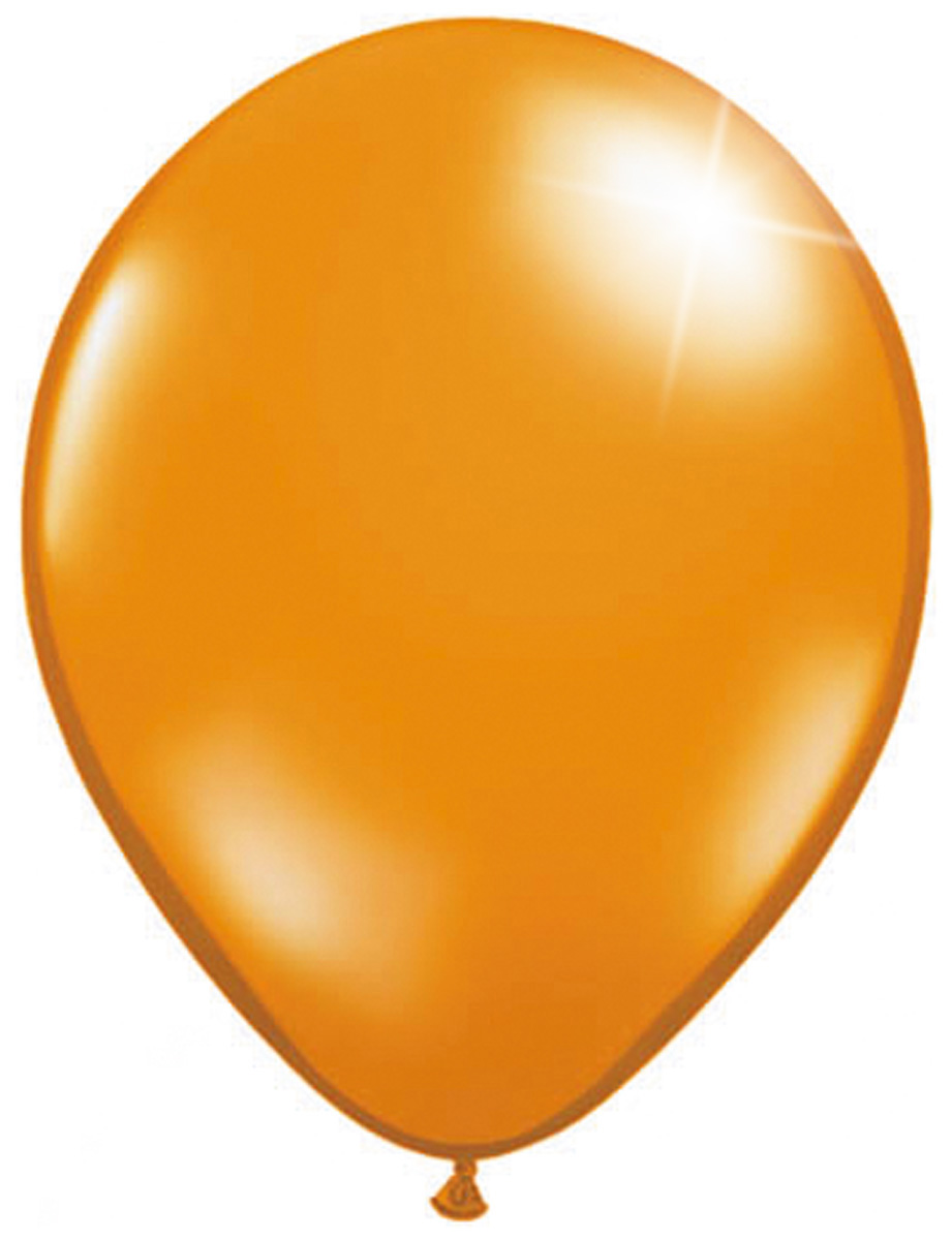 Produktbild von 100 Luftballons Orange Metallic - Ø 30cm