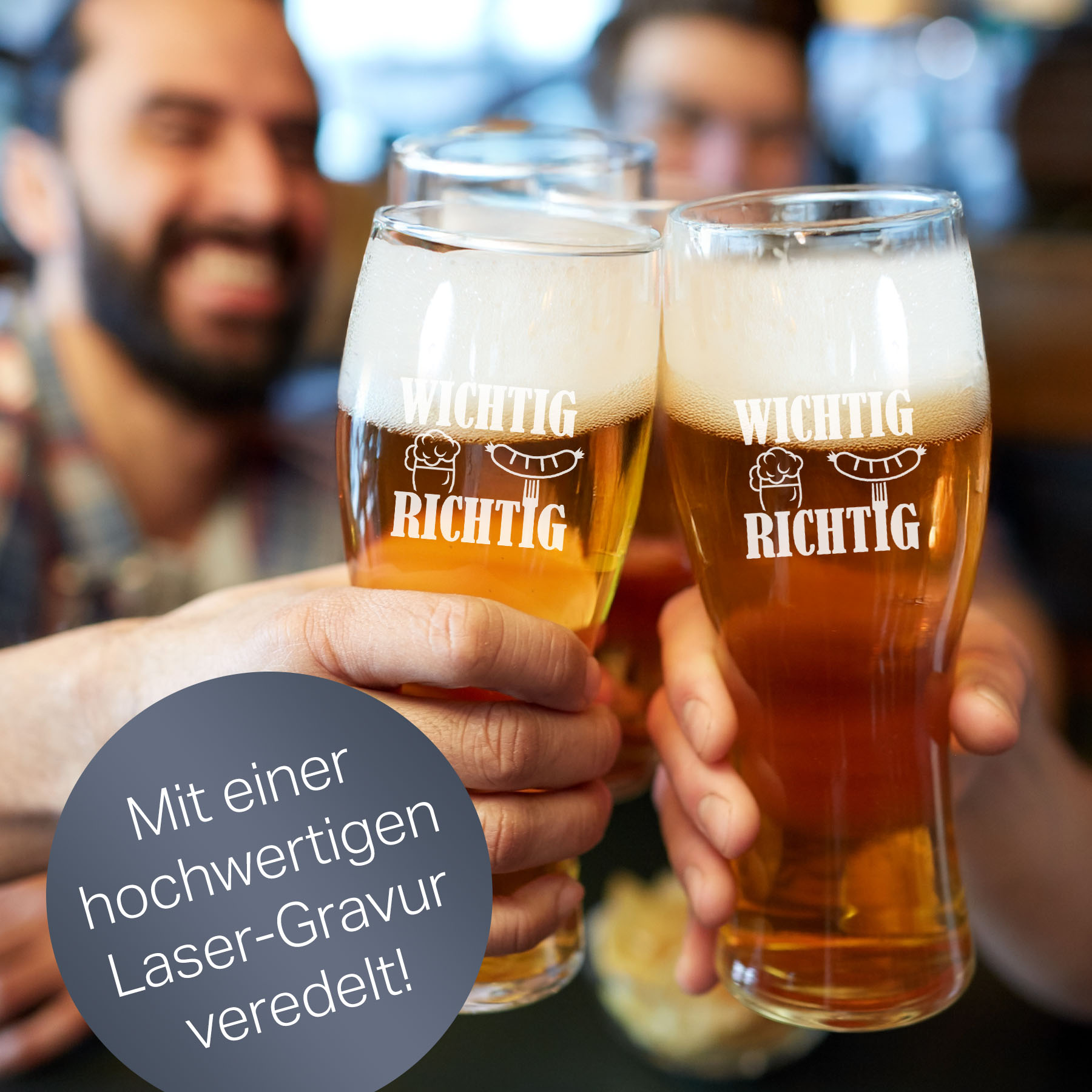 Produktbild 6 von Badelatschen und Weizenglas "Wichtig Richtig"