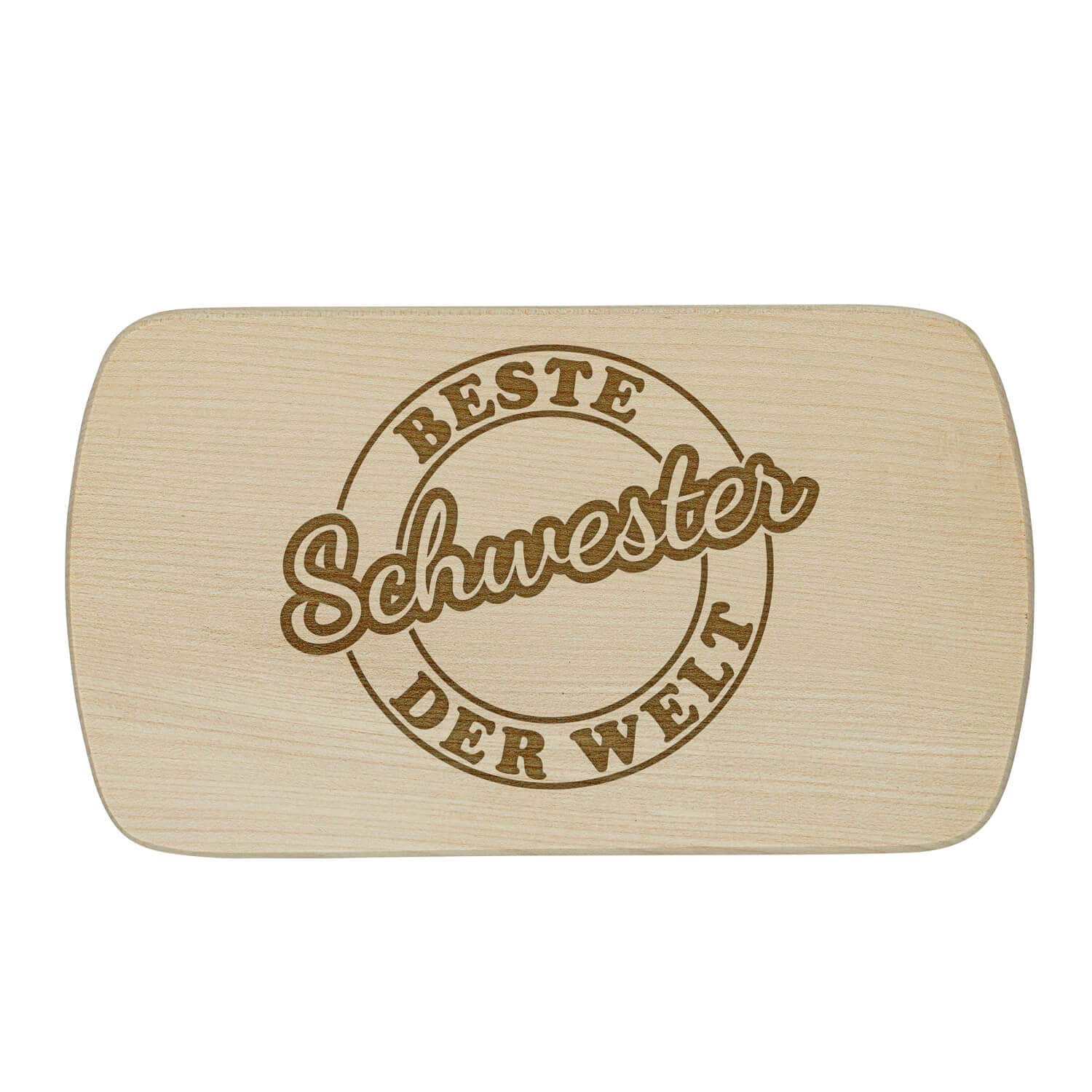 Produktbild von Frühstücksbrettchen "Beste Schwester" mit verschiedenen Motiven