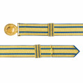 Feldbinde gold mit blauen Streifen (blau National)