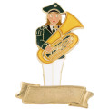 Musikerin "Tubina" Tubaspielerin mit Gravurfläche