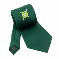 Schützenkrawatte grün extra lang mit gesticktem Emblem