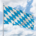 Bayern-Flagge Quer ohne Wappen (Raute)