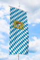 Bayern-Bannerfahne mit Löwen-Wappen (Raute)
