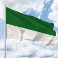 Schützenfahne grün-weiß Hissfahne Quer - Flagge