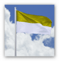 SALE: Hissfahne Quer - Flagge gelb-weiß 200 x 335 cm
