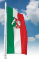 NRW-Dienstflagge Hochformat mit Wappen