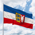 Fahne Flagge Schleswig-Holstein 90x150 cm Hissfahne Hißflagge mit Wappen 
