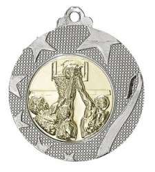 Medaille "Iraklio" Ø 50mm mit Wunschemblem und Band silber