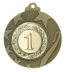 Medaille "Iraklio" Ø 50mm mit Wunschemblem und Band bronze