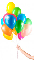 Helium Luftballons bunt, metallic 