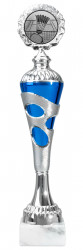 Pokale 6er Serie 54680 silber/blau mit Deckel 30,8 cm