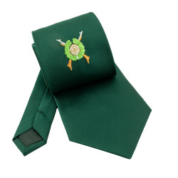 Schützenkrawatte grün mit gesticktem Emblem