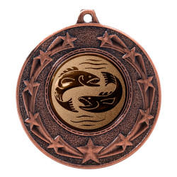 Medaille "Ginster" Ø 50 mm inkl. Wunschemblem und Kordel bronze