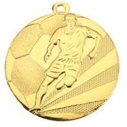 50 Stück-Medaillen-Fußball-Stern-50mm gold-mit Band Lose V55G
